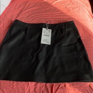 Very sexy black leather skirt